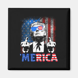 Imán Divertido Trump 4 de julio Merica bandera american
