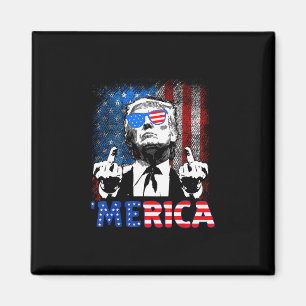 Imán Divertido Trump 4 de julio Merica bandera american