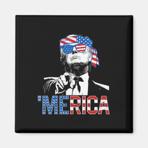 Imán Divertido Trump 4 de julio Merica bandera american
