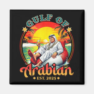 Imán Divertido Trump Shirt Golfo De Arabian Este 2025 D