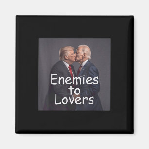 Imán Divertido Trump Y Besada Biden, Enemigos Para Los