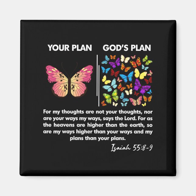 Imán Divertido Tu Plan Y El Plan De Dios Mariposas Isaí (Frente)