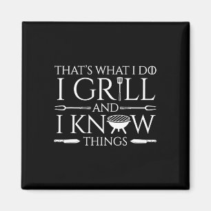 Imán Divertido Yo Grill Y Conocer Cosas Carne Lover Rab
