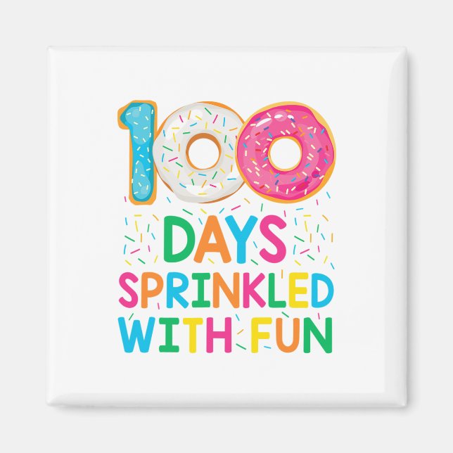 Imán Divertidos 100 días salpicados con divertidas clas (Frente)