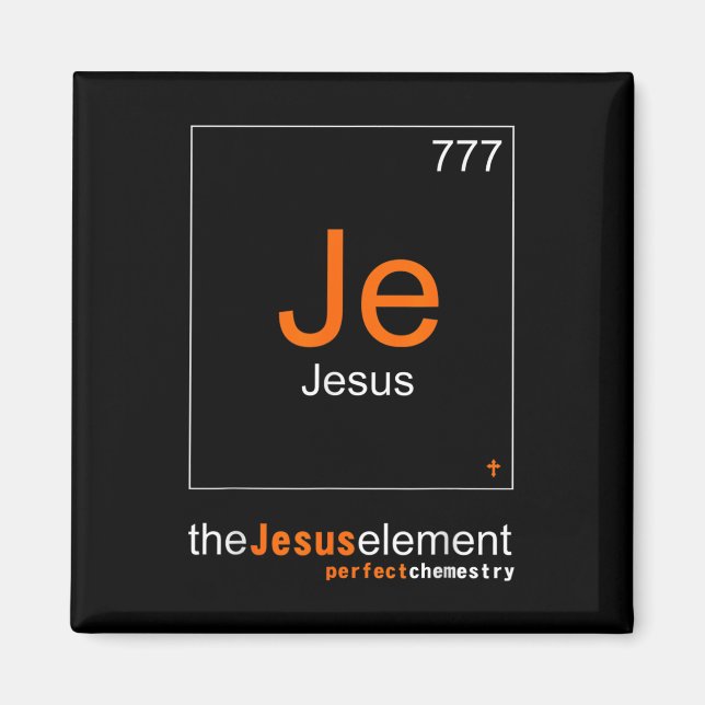 Imán Divertidos Los Elementos De La Quimica De Jesucris (Frente)