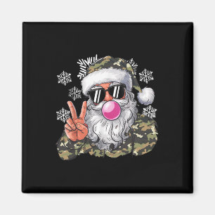 Imán Divertidos Navidades Camouflage Camo Santa Hello H