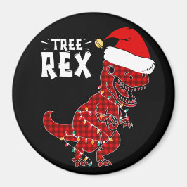 Imán Divertidos Navidades Dinosaur Tree Rex Magnet