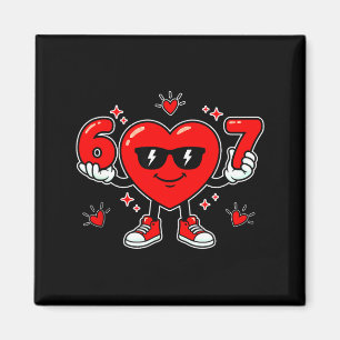 Imán Diviértete 67 Día de San Valentín Corazón Dabbing 