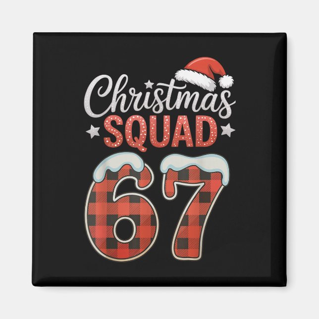 Imán Diviértete 67 Seis Siete Meme Brainrot 67 Navidad  (Frente)