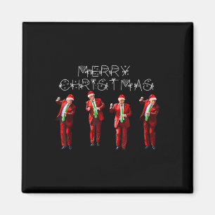 Imán Diviértete baile de Trump Santa Claus Navidad Xmas
