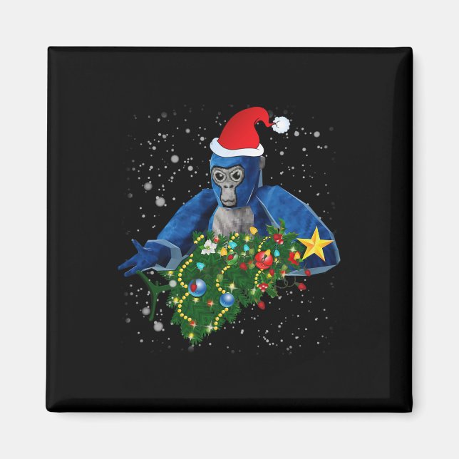 Imán Diviértete en Navidad con Gorilla Tag  (Frente)