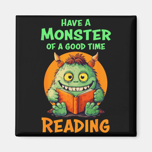 Imán Diviértete Halloween Profesor Bibliotecario Monstr (Frente)