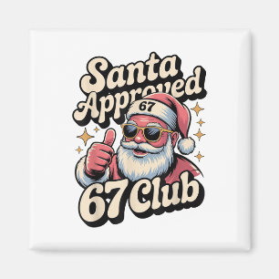 Imán Diviértete Navidad 67 Meme - Retro Santa Aprobado 
