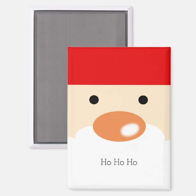 Imán Diviértete Navidad Cara de Santa Mínima Adorable (Anverso/Reverso)
