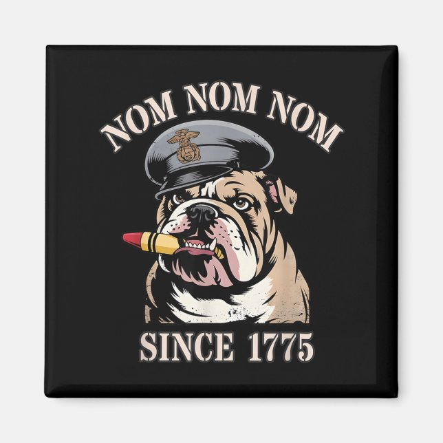 Imán Diviértete Nom Comí Crayones Desde 1775 Veteranos (Frente)