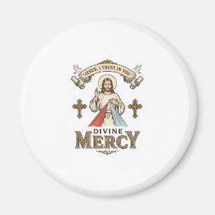 Imán Divina Misericordia Jesús Grabado Antiguo Camiseta