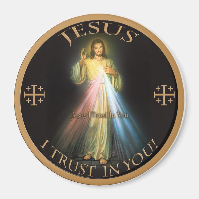 IMÁN DIVINE MERCY, JESÚS, CONFIO EN TI. (Frente)