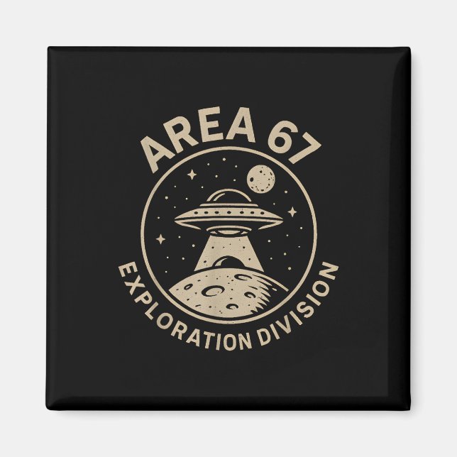 Imán División de Exploración Área 67 Funny 67 Meme Des  (Frente)