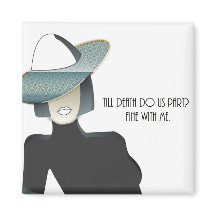Divorcio divertido cita Art Deco Lady Magnet