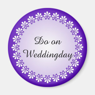 Imán DIY - Añadir su propio texto: ejemplo de weddingda