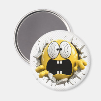 Imán Dizzy 3D Emoji Round Magnet