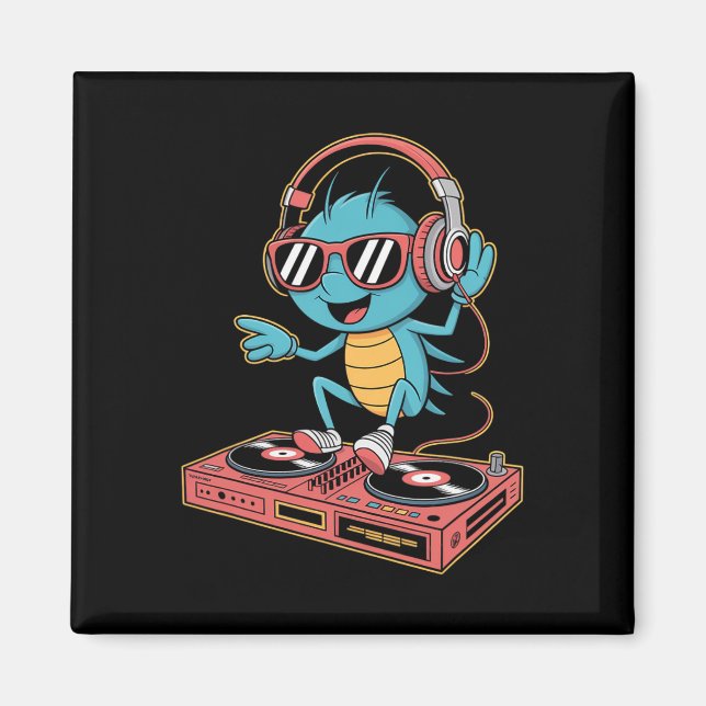 Imán Dj Cricket Spin The Music Party Vibes  (Frente)