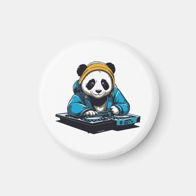 Imán DJ Kawaii Panda (Frente)