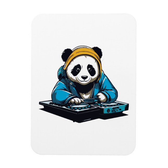 Imán DJ Kawaii Panda (Vertical)