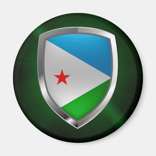 Imán Djibouti Mettalic Emblem (Frente)