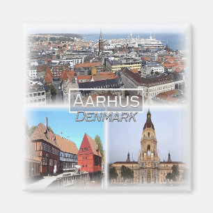 Imán DK0015 Europa, Dinamarca, Aarhus, Fridge