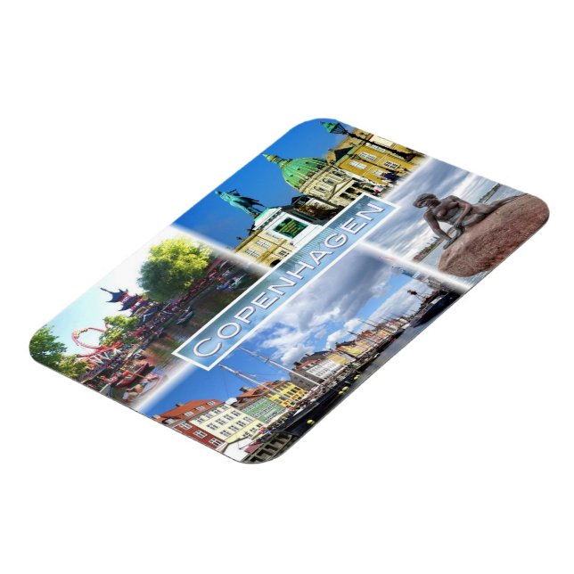 Imán DK Copenhague - Jardín Tivoli - Condado de Amalien (Lado Izquierdo)