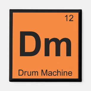 Imán Dm - Símbolo de la Tabla Periódica de Química de M