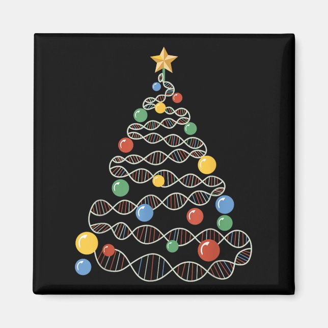 Imán Dna Christmas Tree Funny Science golpea a los Navi (Frente)