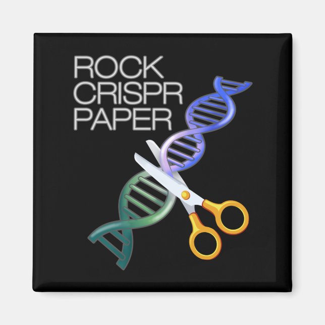 Imán Dna Funny Rock Paper Crispr Genetic Science Race  (Frente)