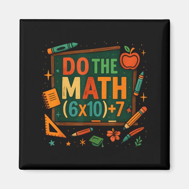 Imán Do The Math 67 Funny Equation Chalkboard School Ar (Frente)