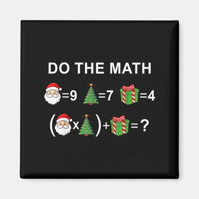 Imán Do The Math 67 Meme Christmas Funny Math Teacher  (Frente)