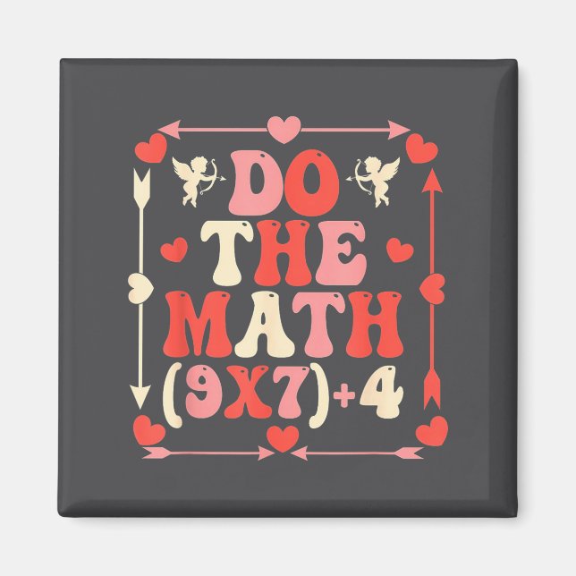 Imán Do The Math Equation Valentine's Day Math Teacher  (Frente)
