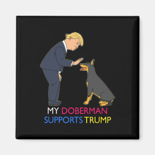 Imán Doberman apoya el regalo de Trump Doberman Pinsche