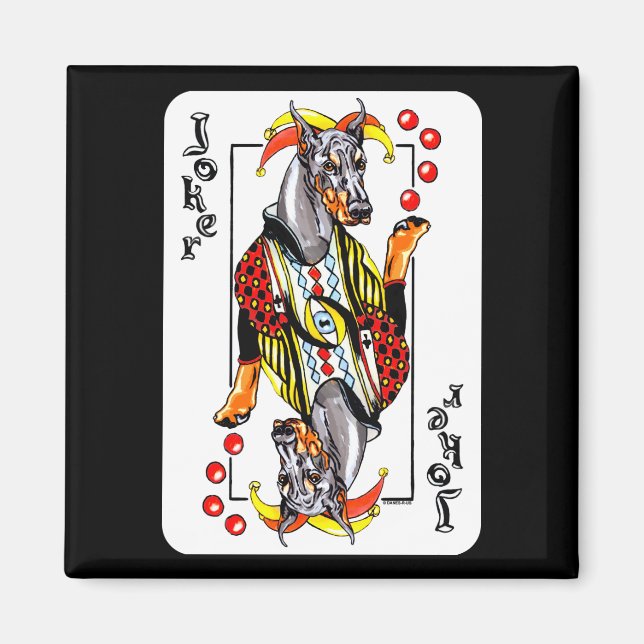 Imán Doberman Black Joker (Frente)