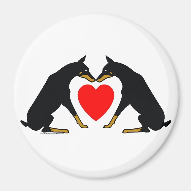 Imán Doberman Heart Magnet (Frente)