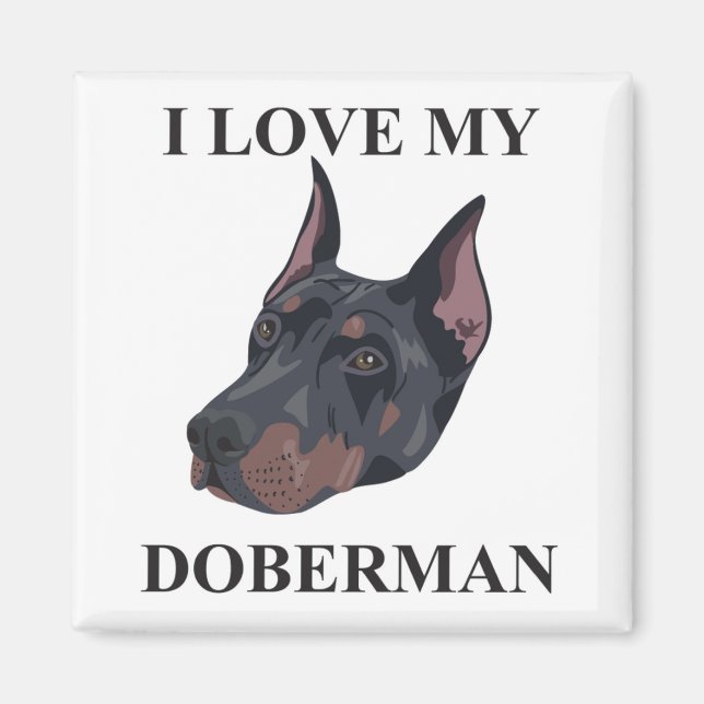 Imán Doberman Love (Frente)