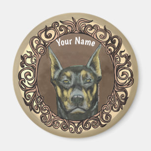 Imán Doberman Ornamentado