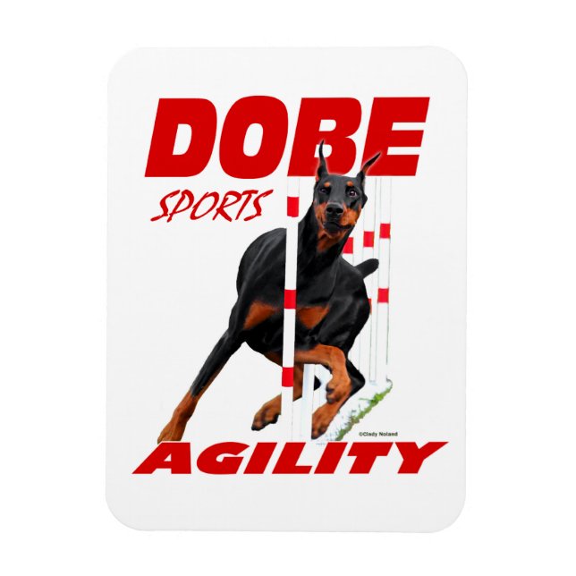 Imán Doberman Pinscher Agility Magnet (Vertical)