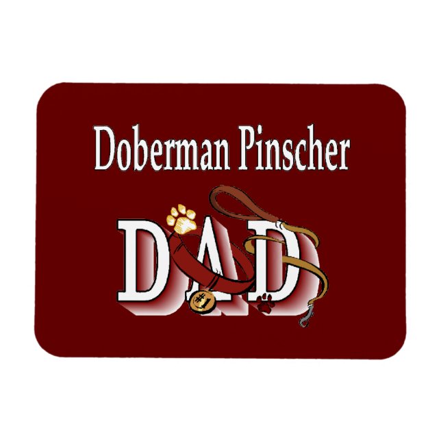 Imán Doberman Pinscher Dad (Horizontal)