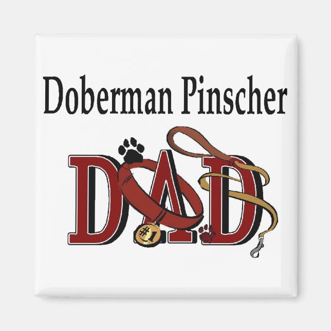 Imán Doberman Pinscher DAD Gifts (Frente)