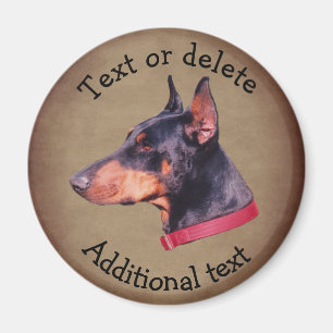 Imán Doberman Pinscher Personalizado
