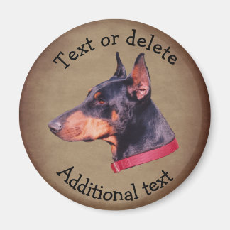 Imán Doberman Pinscher Personalizado
