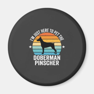 Imán Doberman Pinscher Retro Acaricia