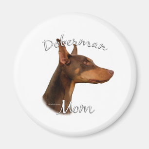 Imán Doberman Pinscher (rojo) Mamá 2
