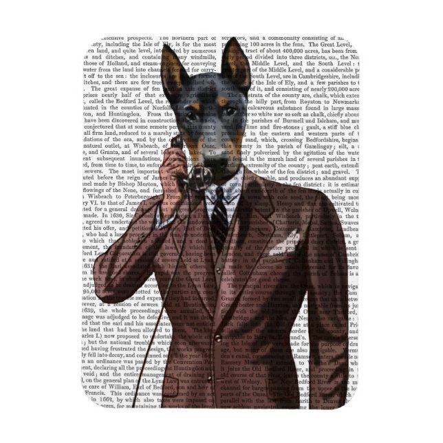 Imán Doberman por teléfono (Vertical)